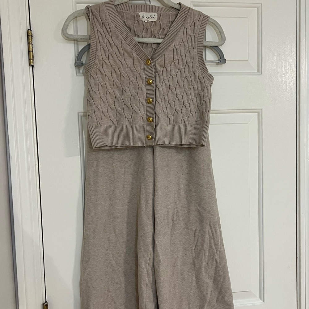 Marled Taupe Knit Set